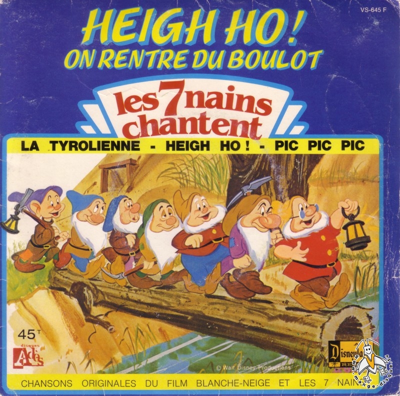 Hé Ho Hé Ho On Rentre Du Boulot Disque Séries TV et Dessins Animés Heigh ho! On rentre du boulot Les 7